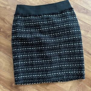 Black and white tweed mini